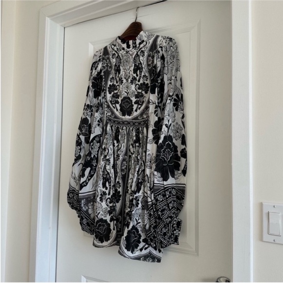 Farm Rio Off-White Flower Leopards Mini Dress - Picture 7 of 10